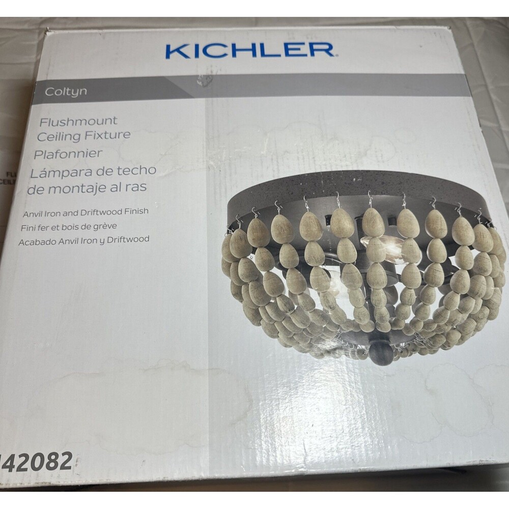 Kichler Coltyn Flush Mount Light Driftwood Beads
